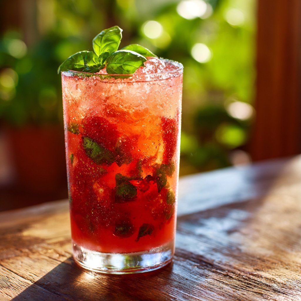 Strawberry Basil Spring Lemonade