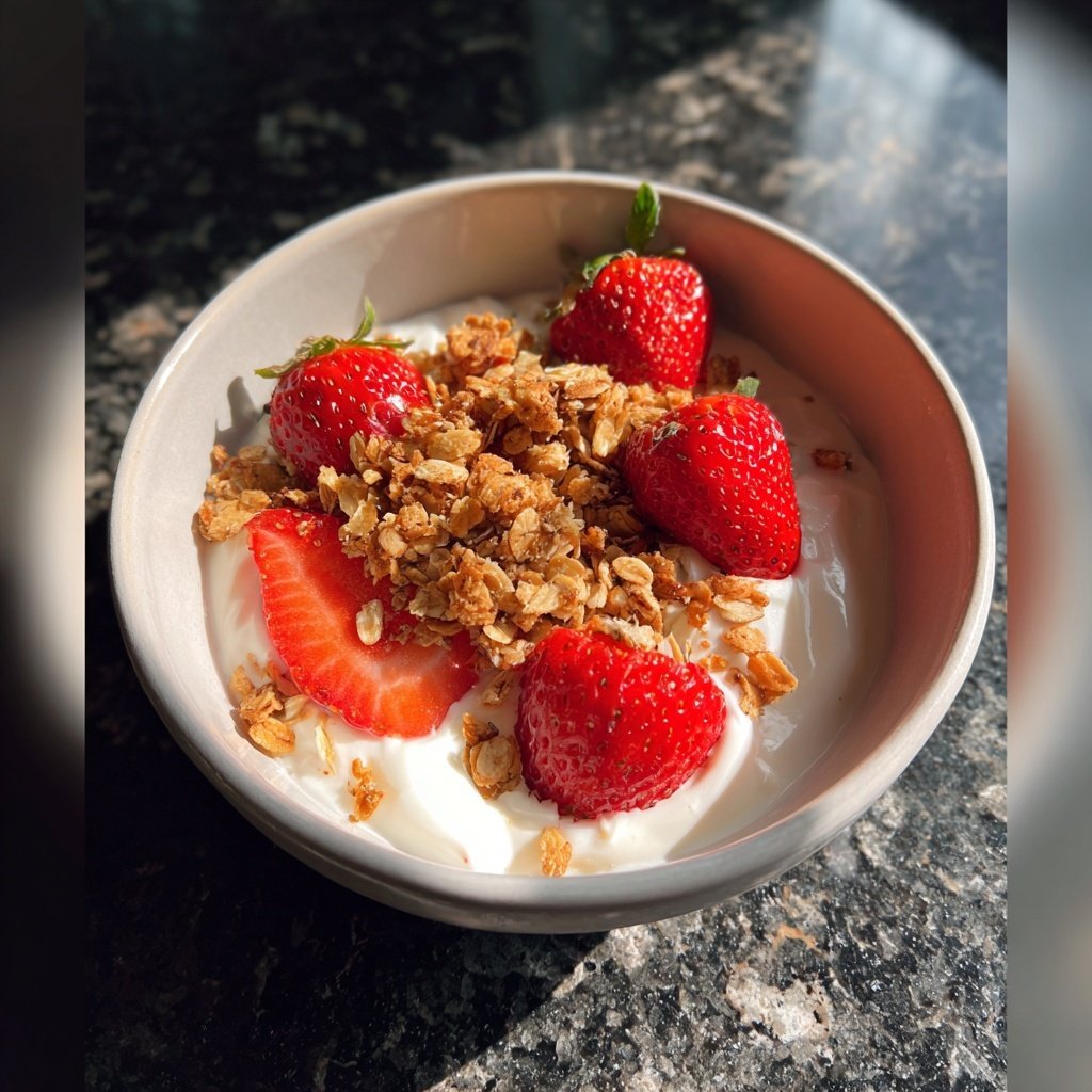 Fresh Strawberry Yogurt Bowl