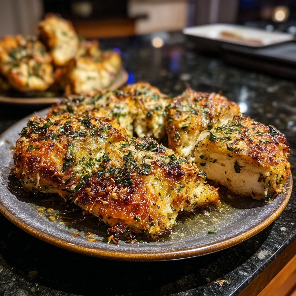 Healthy Baked Garlic Parmesan Chicken