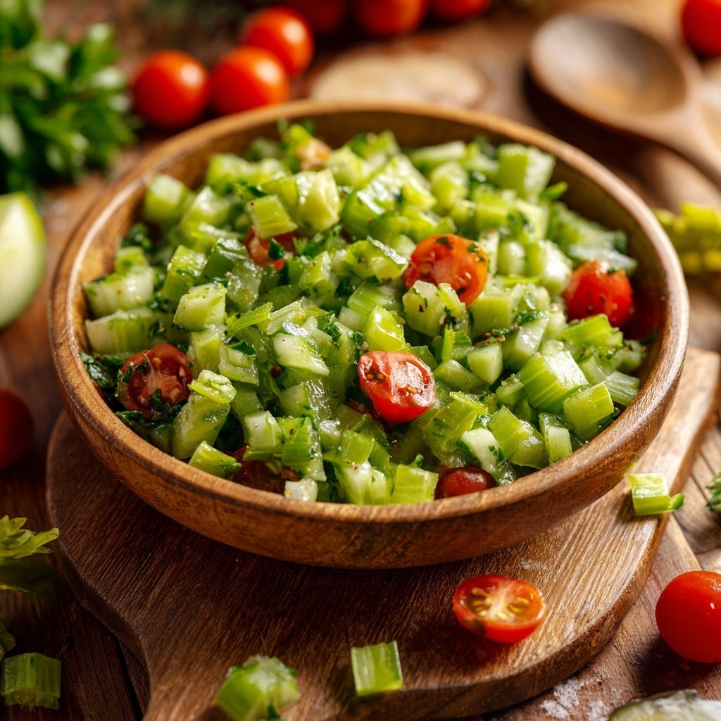 Celery Cucumber Crunch Salad