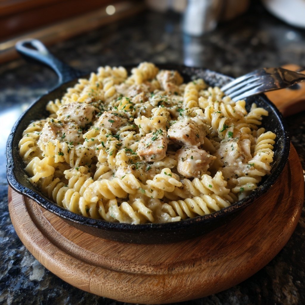 Garlic Butter Chicken Pasta Skillet