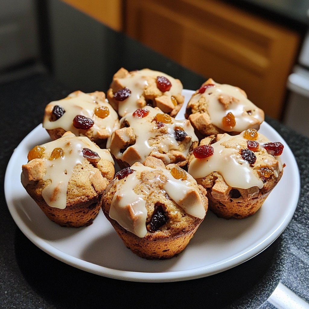 Easy Christmas Stollen Muffins
