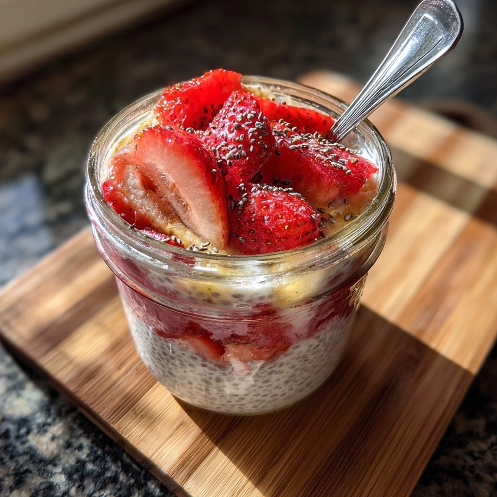 Strawberry Vanilla Chia Pudding