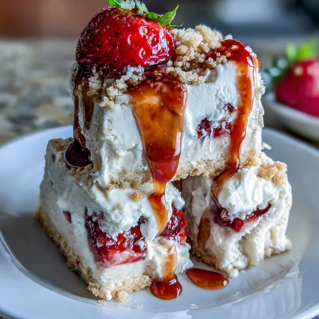 Strawberry Shortcake Ice Cream Bars