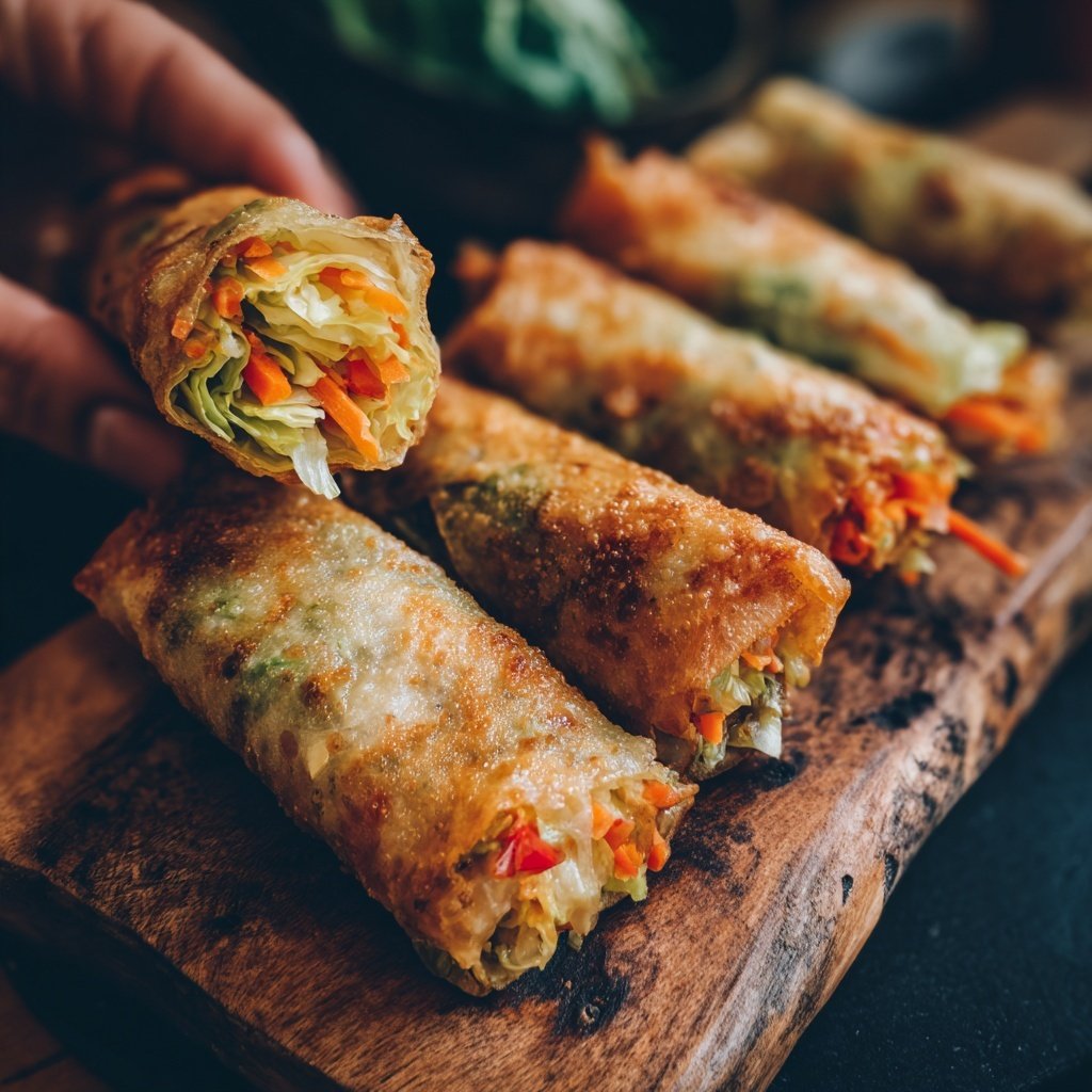 Super Bowl Appetizer Veggie Spring Rolls